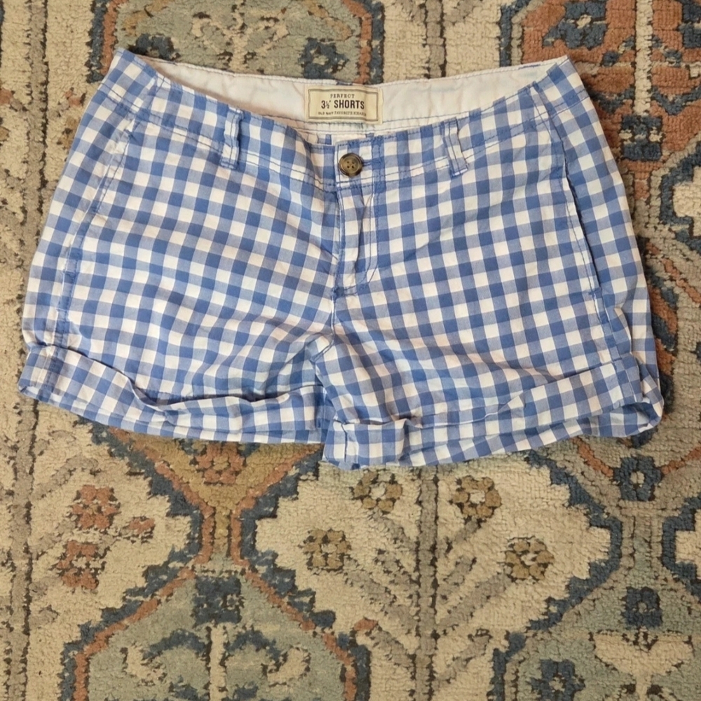 Blue Gingham Women's Shorts